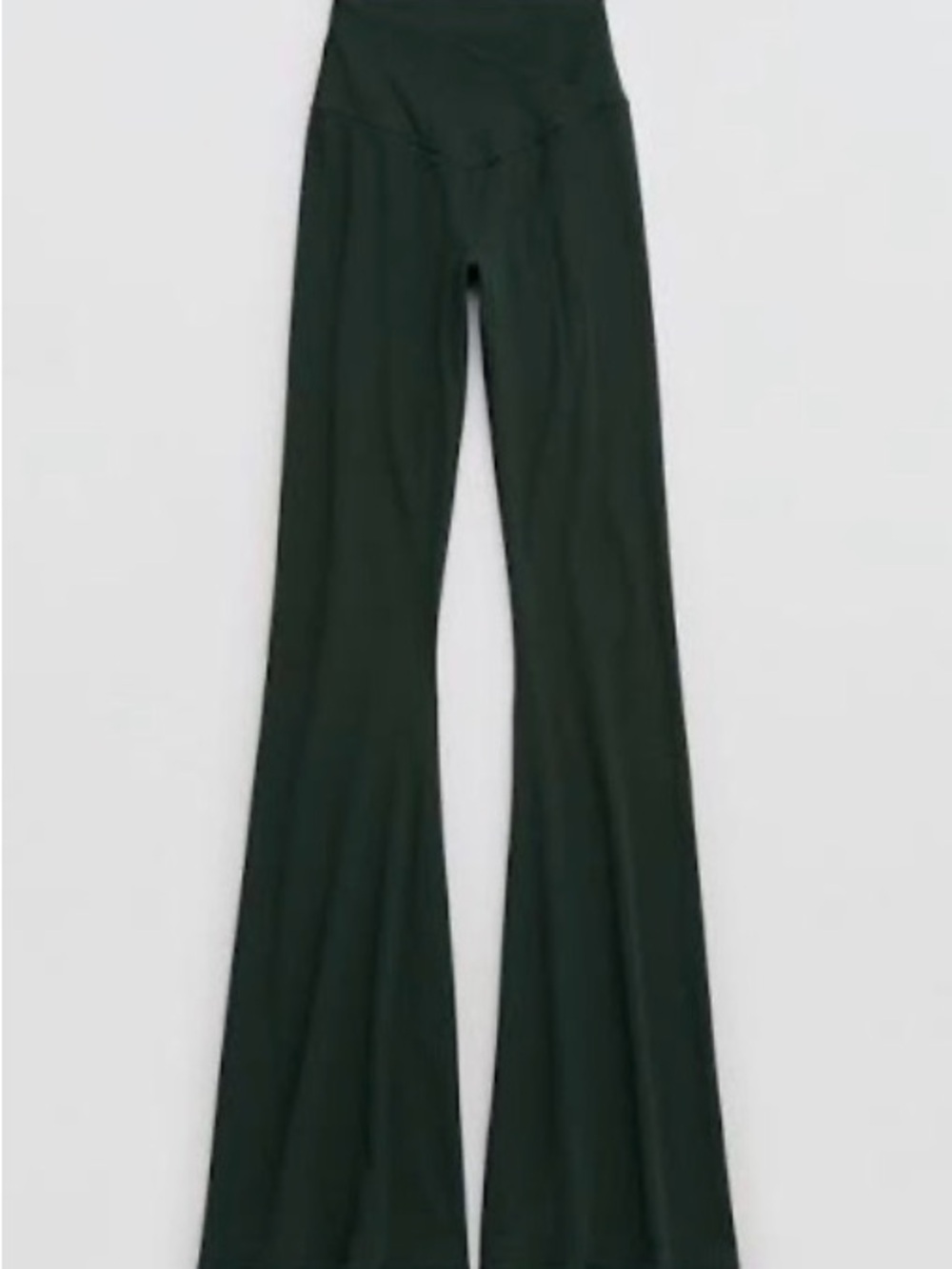 aerie High-Waist Wide Leg Pants - Deep Green
